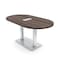 Skutchi Designs Racetrack Conference Table With Power, 36 in W, 60 in L, Brown HAR-RAC-36X60-DOU-H3041-ESIL - alternate 1