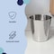 Happimess Remi Modern Classic Textured Steel 2 Gal Waste Bin, Polished Steel, 2PK HPM1112E-SET2 - alternate 3