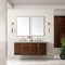 James Martin Vanities Amberly 60'' D Vanity, Mid-Century Walnut w/ Jasmine Pearl Top w/FreePower Wireless Charger 670-V60D-WLT-FEJP - alternate 4