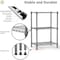 Factory 2U Wire Shelving Unit, 12inD x 18inW x 26inH, 3 Shelves, Light Duty 133 lbs Per Shelf, Grey 803961 - alternate 4