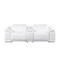 Homeroots 107in White and Silver Italian Leather Power Reclining Loveseat With Storage 720575 - alternate 3