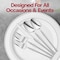 Smarty Had A Party Shiny Silver Moderno Disposable Plastic Dessert Forks, 240PK 9340-SSF-CASE - alternate 1