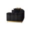 Homeroots Black Velvet Modular Curved Two Piece Sectional With Toss Pillows 643961 - alternate 6