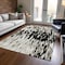 Homeroots 5' X 8' Black And Ivory Abstract Washable Indoor Outdoor Area Rug 612636 - alternate 5