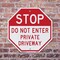 Signmission Stop Do Not Enter Private Driveway, 10 inch X 10 inch, Aluminum Metal Signs, 5PK OC-A-5Pack-10-278 - alternate 2