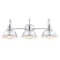 Jonathan Y Frisco 26.5" 3-Light Farmhouse Industrial Iron Shade Vanity, Chrome JYL7483A - alternate 1