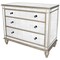 Homeroots Rectangle Mirrored Three Drawer Console Storage Chest 383193 - alternate 4