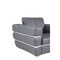Homeroots 75in Gray And Silver Italian Leather Loveseat 477566 - alternate 4