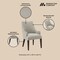 Manhattan Comfort 6-Piece Beever Dining Chair and Arm Chair in Taupe 6-DC103-TP - alternate 4