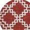 Homeroots 8' Brick Red And Ivory Round Geometric Washable Indoor Outdoor Area Rug 593740 - alternate 2