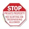 Signmission Stop Private Property No Hunting or, 18 Inch X 18 Inch, Vinyl Decal OC-D-18-207 - alternate 1