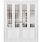Sartodoors Sliding Closet Double Bi-fold Doors, Felicia 3599 White Silk with Clear Glass, Sturdy Tracks Moldi FELICIA3599DBF-BEM-96 x 84 (4* 24x84) - alternate 1