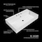 Whitehaus Collection 32 in Rectangular Wall Mount Basin with Single Faucet Drilling and Overflow B-AG81-1H - alternate 4