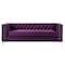 Homeroots 84" Purple Velvet Sofa With Silver Legs 543947 - alternate 5