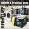 Ramtuff Milk Crates - Heavy Duty Stackable Storage w/ Reinforced Handles, 250 lb, Black, 2PK 606525 - alternate 3