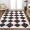 Jonathan Y Draper Classic Geometric Diamond Pattern White/Charcoal 5 ft. x 8 ft. Area Rug ATH100A-5 - alternate 1
