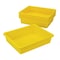 Storex Flat Storage Tray, Yellow, 5PK 62519U05C - alternate 2