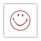 Accu-Stamp Pre-Inked Round Stamp, Smiley, 0.63in dia, Red 030725 - alternate 4