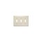 Pass & Seymour TradeMaster TP Wallplate, 4.6875 in L, 6.563 in W, 3 -Gang, Plastic, Light Almond TP3LACC12 - alternate 1