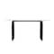 Homeroots 72" White and Black Marble And Solid Wood Sled Base Oval Dining Table 544747 - alternate 1