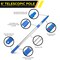 Gritt Commercial 6' Telescopic Pole, Aluminum, Adjustable 3.5 - 6' length with Click / Lock Adapter Cone GRI106-6F-2PK-ZORO - alternate 2
