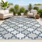 Jonathan Y Cyrus Modern Geometric Tile Pattern Navy/Cream 8 ft. x 10 ft. Indoor/Outdoor Area Rug TSN200B-8 - alternate 1