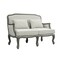 Homeroots 56in Cream And Gray Linen Loveseat and Toss Pillows 515737 - alternate 1