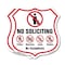 Signmission No Soliciting Shield Sign No Politics Ma, 12 inch X 12 inch, Plastic Sign, 2PK SHI-P-2PACK-12-403 - alternate 1