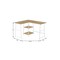 Homeroots 47" Natural and White Wood and Metal Corner Trestle Computer Desk 489993 - alternate 3