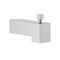 Kibi Cube Wall Mounted 1/2 in Slip-On Tub Spout with Diverter, Brushed Nickel TS103BN - alternate 1
