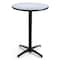 Kfi Round KFI 30" Round Bar Height Breakroom Table, Grey Nebula Finish, Arched X-Base, 30 L, 42 W, 42 H T30RD-B2115-38-GYN - alternate 1
