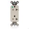 Leviton Straight Blade Receptacle, 5-20R, 20 A, 125V AC, Flush Mount, Self-Grounded M1636-ILT - alternate 1