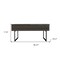 Homeroots 39" Espresso And Black Wood And Metal Lift Top Coffee Table With Drawer 535055 - alternate 6