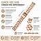 Elegani Oyster-Style Stainless Steel Replacement Band Compatible with Apple Watch 38mm, Rose Gold SD3L-RGD-38mm - alternate 3