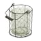 Homeroots 6" Brown and Clear Wire Basket and Glass Jar 488159 - alternate 2
