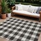 Homeroots 8' X 10' Black And Gray Plaid Washable Indoor Outdoor Area Rug 595376 - alternate 1