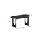 Homeroots 67" Black Solid Wood Sled Base Oval Dining Table 712224 - alternate 2