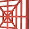Homeroots 24" X 24" X 1" Red Mirrored Wooden Wall Decor 274557 - alternate 2