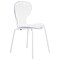 Leisuremod Modern Oyster Transparent Side Dining Side Chair with White Base in Clear OCW-17CL - alternate 1