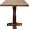 Homeroots 36" Brown Solid Wood Square Pedestal Bar Table 605386 - alternate 3