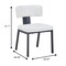 Leisuremod Teres Leather Dining Chair, Steel Legs & Poplar Wood Core TC19W - alternate 3