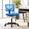 Simple Deluxe Armless Small Home Office Desk Chair, Ergonomic Low Back Computer Chair, Adjustable Rolling Swivel 3A88FNCHAIRC2077BU01 - alternate 4