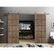 Sartodoors Sliding Double Barn Doors with Hardware, Planum 0015 Walnut and Aluminum Strips, 13FT Rail Hangers PLANUM0015DB-S-WLN-6084 - alternate 1