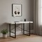 Homeroots 49" White and Black Computer Desk 333473 - alternate 3