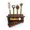 Picnic Time Family Of Brands NFL Pittsburgh Steelers Sidecar 5-Piece Bar Tool Set, (Acacia Wood) 672-05-508-257-2 - alternate 2