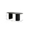 Homeroots 86" Black Solid Wood Pedestal Base Oval Dining Table 720691 - alternate 3