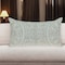 Homeroots 14" X 24" Beige and Green Linen Lumbar Throw Pillow with Embroidery 529263 - alternate 1