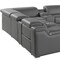Homeroots Dark Gray Italian Leather Power Reclining U Shaped Twelve Piece Corner Sectional With Console 632556 - alternate 6