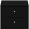 Homeroots 26" Black Solid Wood Two Drawer Nightstand 399246 - alternate 3