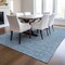 Homeroots 5' X 8' Denim Blue Black And Ivory Geometric Washable Indoor Outdoor Area Rug 596723 - alternate 2
